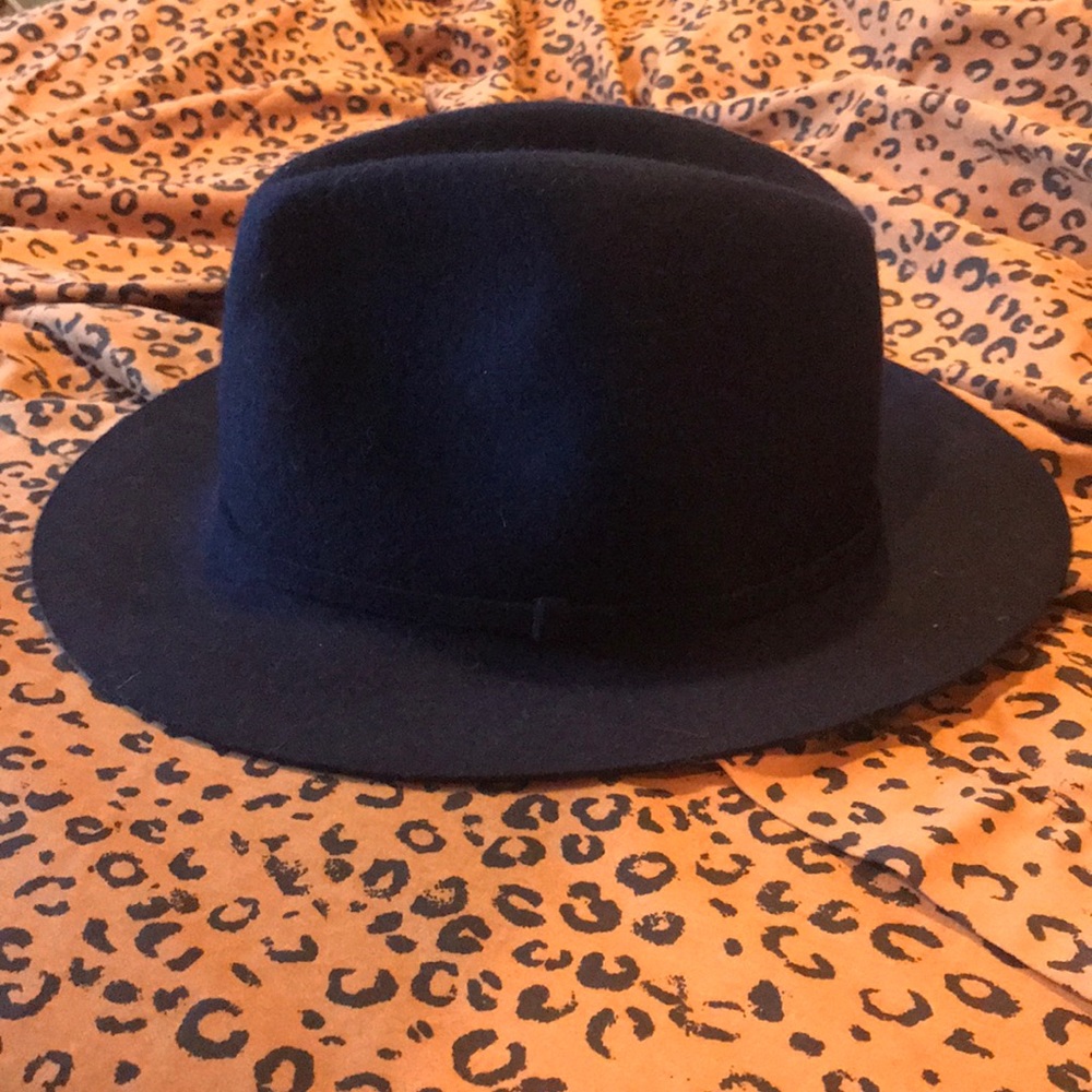 J. Crew 100% Wool Hat Dark Blue / Black
